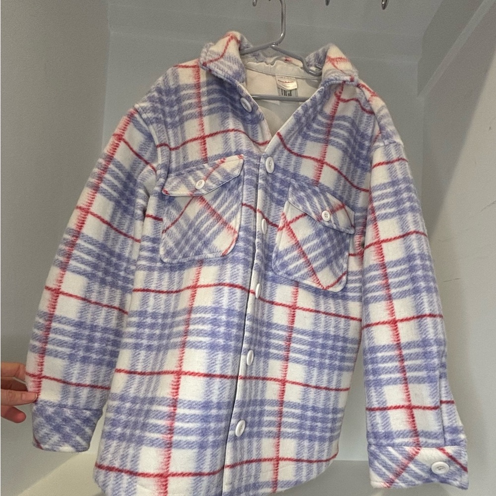Hanna Andersson Plaid Kids Jacket - Purple, Red, White